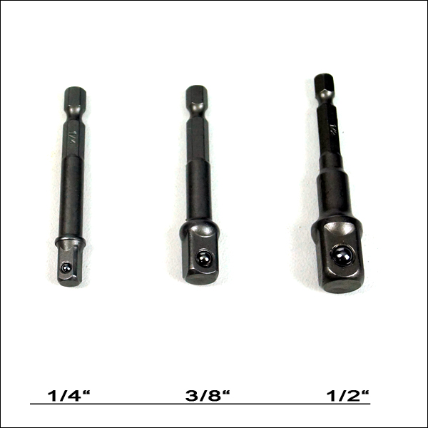 BGS STECKSCHLÜSSEFÜR LADAPTER-SATZ STECKNUSS SET AKKUSCHRAUBER 3-TLG 31965108
