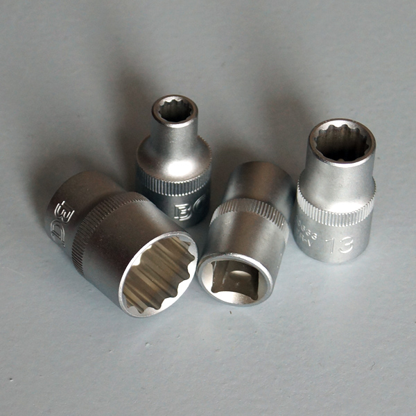 Steckschlüssel-Einsatz Set, 6-tlg. – 30/32/36 Mm 12-kant & 14/17/19 Mm 6-kant, Für 1/2" Antrieb